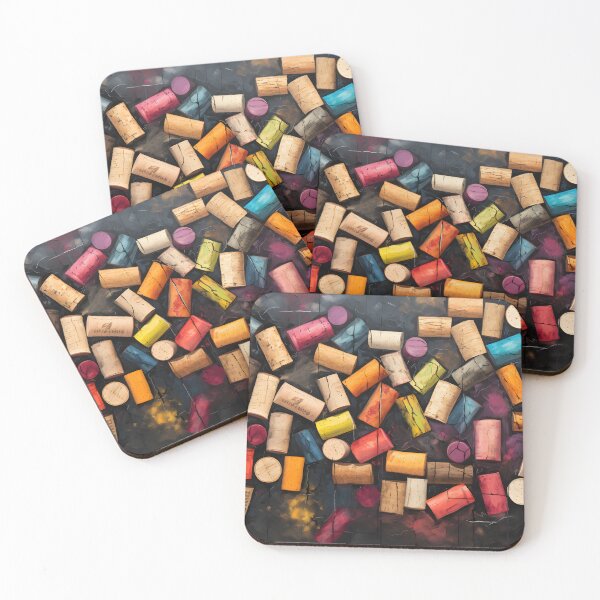 Item preview, Corkscape Abstract Symphony- A Surreal Celebration in Eclectic Chalkboard Colors designed and sold by OlfactoART Studio.