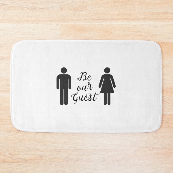 Item preview, Guest Toilet Sign Sticker Metal Print designed and sold by yf-photography.