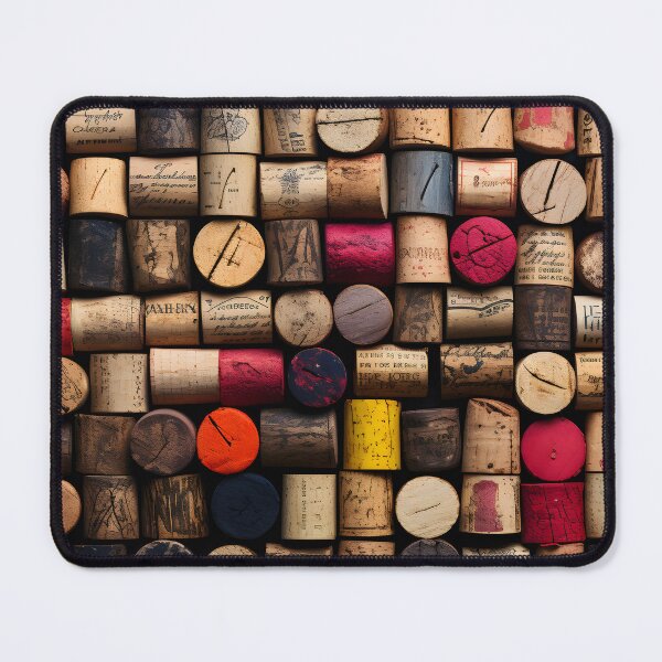 Item preview, Vintage Chalkboard Reverie- Eclectic Abstract Expressionism with Wine Corks designed and sold by OlfactoART Studio.