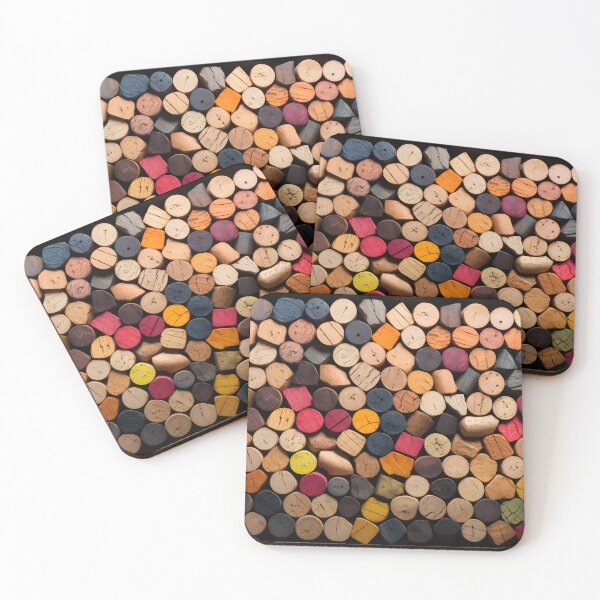 Item preview, Wine Cork Whimsy- Surreal Canvas Illustrations on Chalkboard Abstract Expressionism designed and sold by OlfactoART Studio.