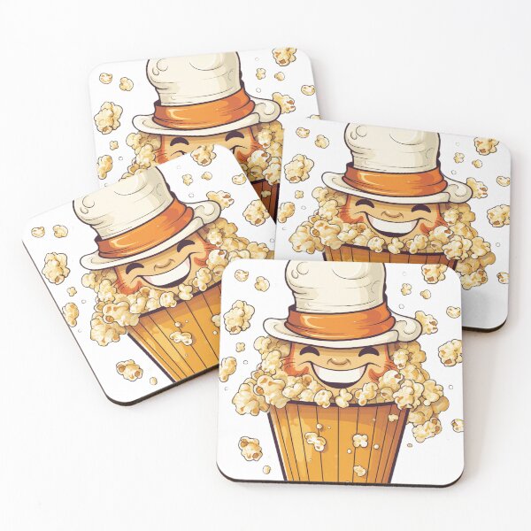 Item preview, "Popcorn Cup with Stylish Hat: Charming Vector Graphic for Playful Apparel on White Background" designed and sold by Huycao211.