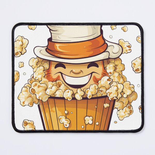 Item preview, "Popcorn Cup with Stylish Hat: Charming Vector Graphic for Playful Apparel on White Background" designed and sold by Huycao211.