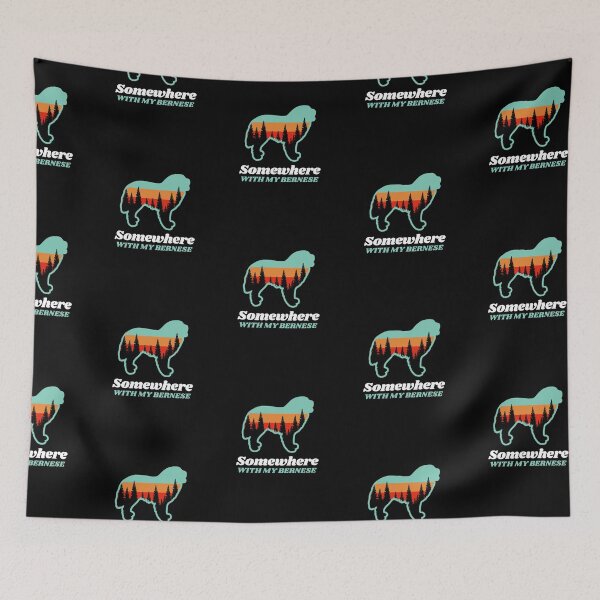 Item preview, Somewhere With My Bernese Dog Vintage Hiking Camping Gift designed and sold by Guarddogdrive.