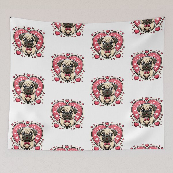 Item preview, Pug Love - Heartfelt Pug designed and sold by creativechaster.