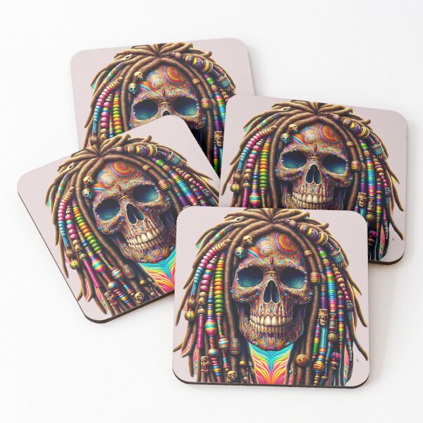 Item preview, Psychedelic Dreamscape: The Vibrant Pirate Skull designed and sold by ArtComixHaven.