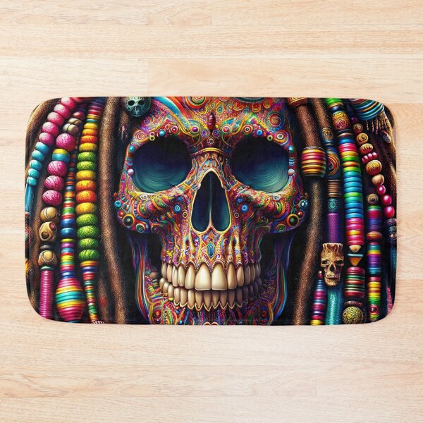 Item preview, Psychedelic Dreamscape: The Vibrant Pirate Skull designed and sold by ArtComixHaven.