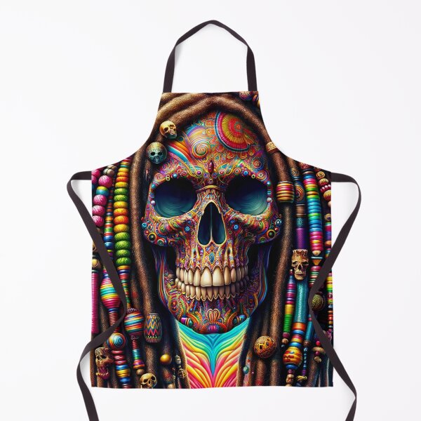 Item preview, Psychedelic Dreamscape: The Vibrant Pirate Skull designed and sold by ArtComixHaven.