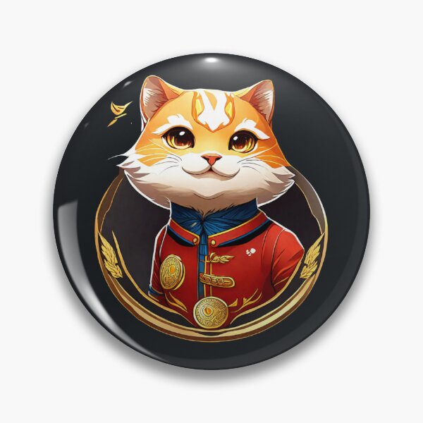 Item preview, Cute anime Cattecoin crypto space cat designed and sold by BlueGoldArt.
