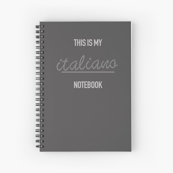 This is my Italian Language Notebook Spiral Bound Spiral Notebook