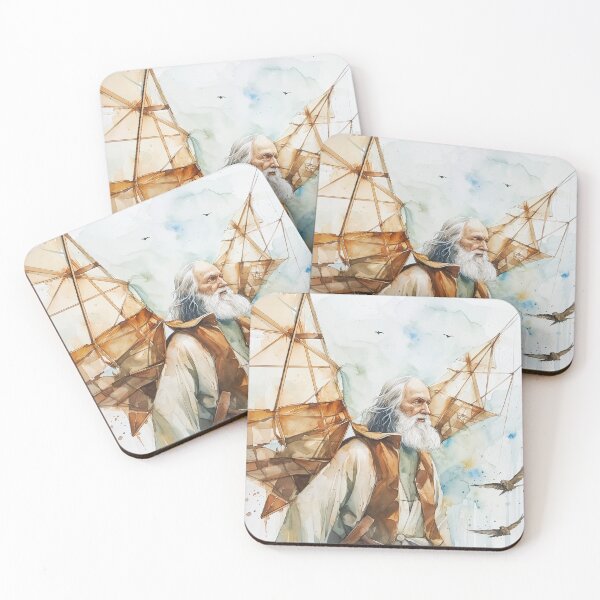 Item preview, Leonardo da Vinci and His Flying Machine designed and sold by taizi-moe-club.
