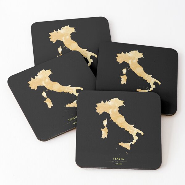 Item preview, Italy map in gold color designed and sold by Jerhus.