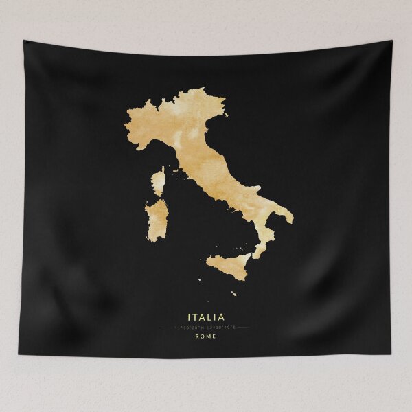 Item preview, Italy map in gold color designed and sold by Jerhus.