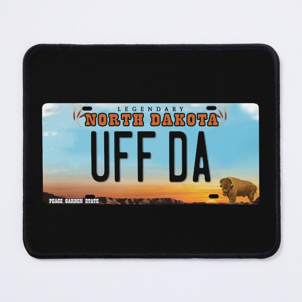 Item preview, Uff Da North Dakota License Plate designed and sold by BahayProduction.