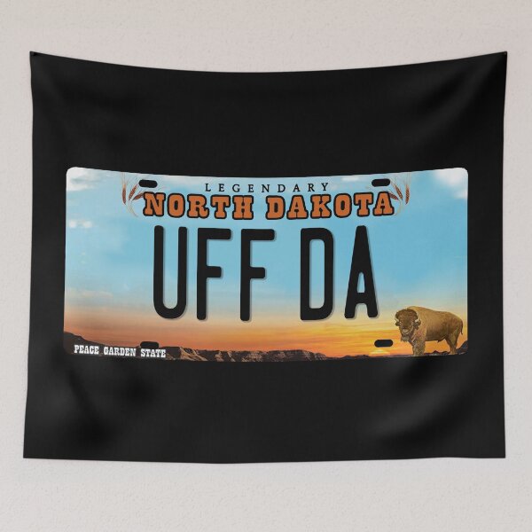 Item preview, Uff Da North Dakota License Plate designed and sold by BahayProduction.