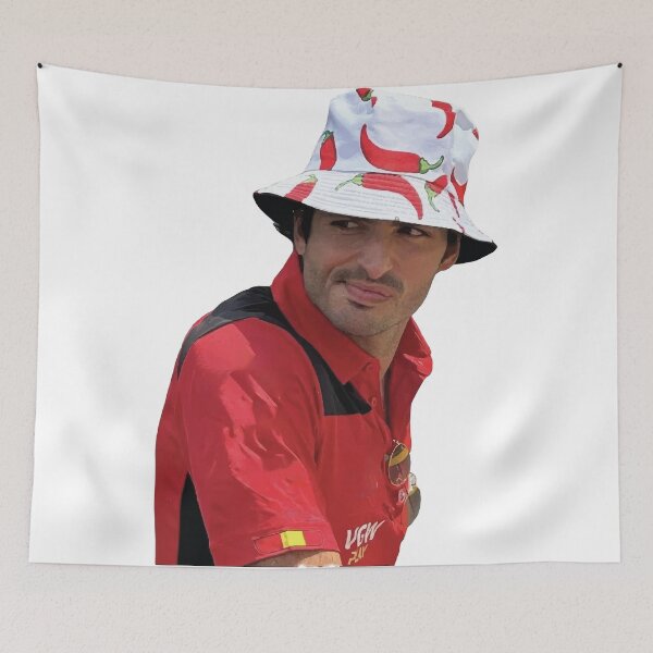 Item preview, Carlos Sainz Chilli Bucket Hat Scuderia F1 Driver designed and sold by FormulaGTee1.