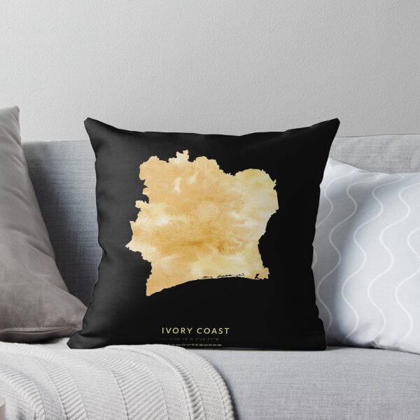 Item preview, Map of Ivory Coast in gold color designed and sold by Jerhus.
