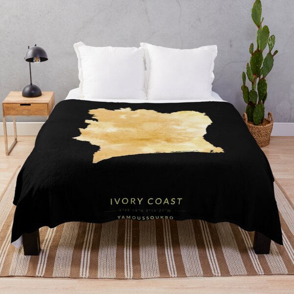 Item preview, Map of Ivory Coast in gold color designed and sold by Jerhus.