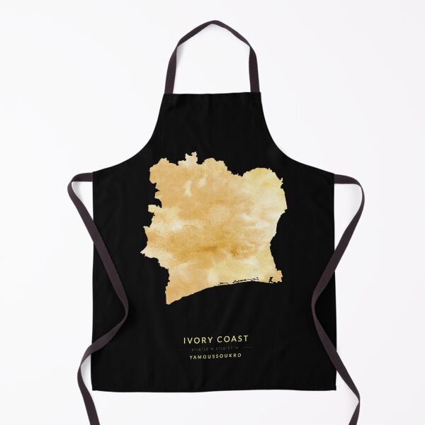 Item preview, Map of Ivory Coast in gold color designed and sold by Jerhus.