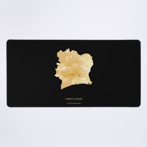 Item preview, Map of Ivory Coast in gold color designed and sold by Jerhus.