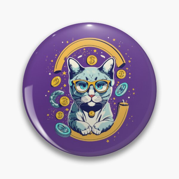 Item preview, Cattecoin cat, Cat and crypto designed and sold by BlueGoldArt.