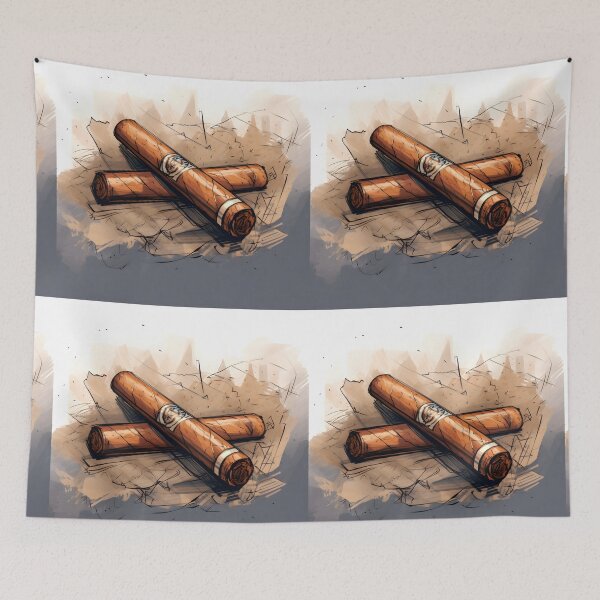 Item preview, Abstract Cigar Tale in Whimsical Playful Technique and Unconventional Impressions designed and sold by OlfactoART Studio.