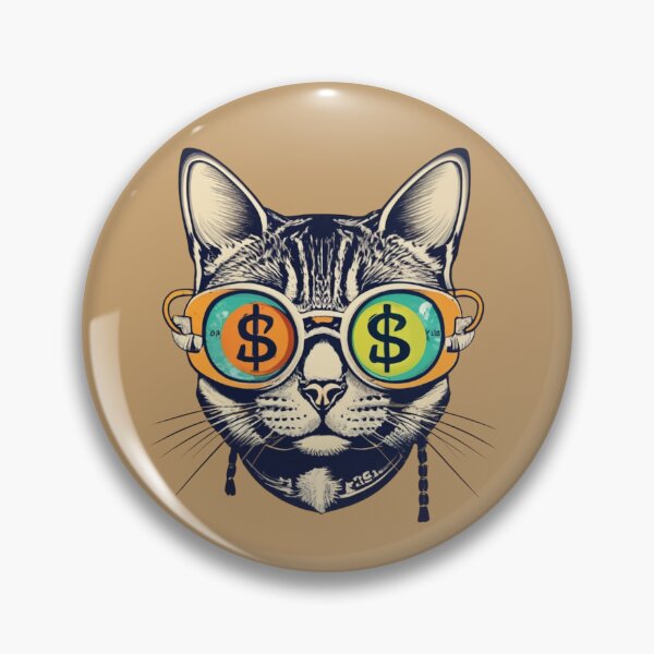 Item preview, Cat and crypto Cattecoin cat designed and sold by BlueGoldArt.