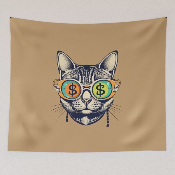 Item preview, Cat and crypto Cattecoin cat designed and sold by BlueGoldArt.