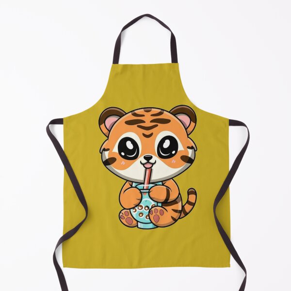 Item preview, baby tiger drinking boba milk designed and sold by bukajart.
