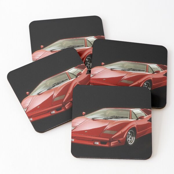 Item preview, Red Lamborghini Countach – Classic Italian Supercar Poster designed and sold by Road To Track.