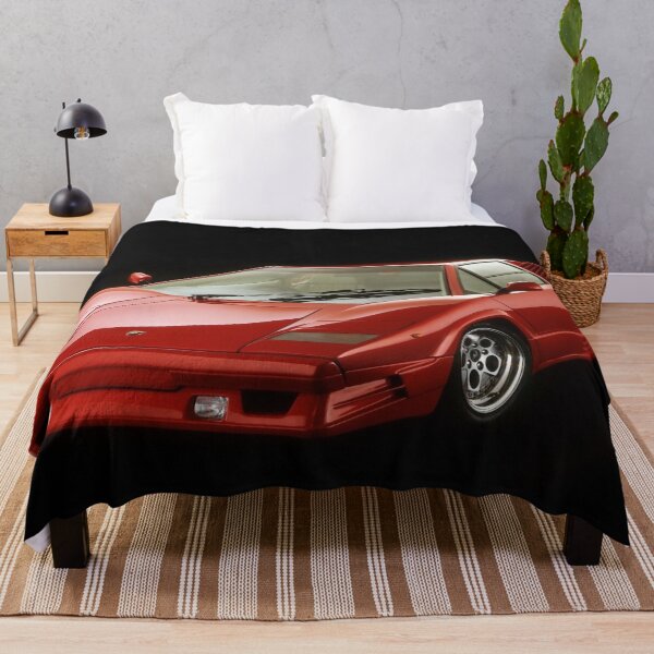 Item preview, Red Lamborghini Countach – Classic Italian Supercar Poster designed and sold by Road To Track.