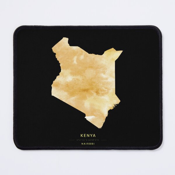 Item preview, Kenya map in gold color designed and sold by Jerhus.
