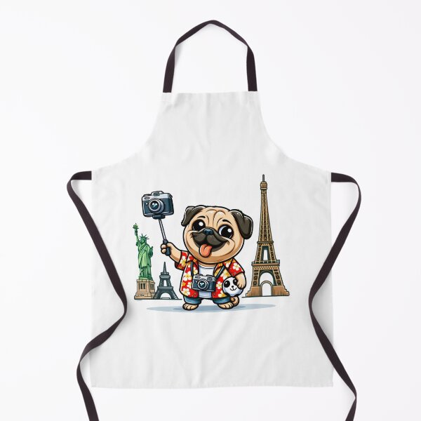 Item preview, Globetrotting Pug - World Explorer Pug designed and sold by creativechaster.