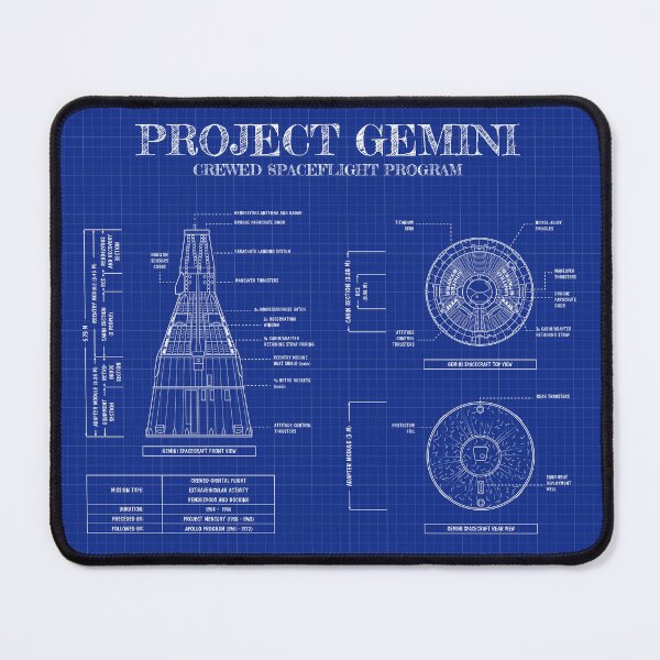 Item preview, Project Gemini - Crewed Spaceflight Program (Blueprint Vertical) designed and sold by BGALAXY.