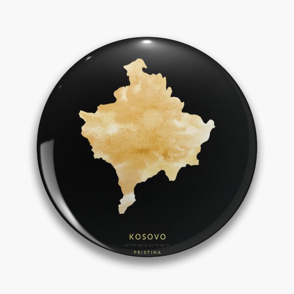 Item preview, Kosovo map in gold color designed and sold by Jerhus.