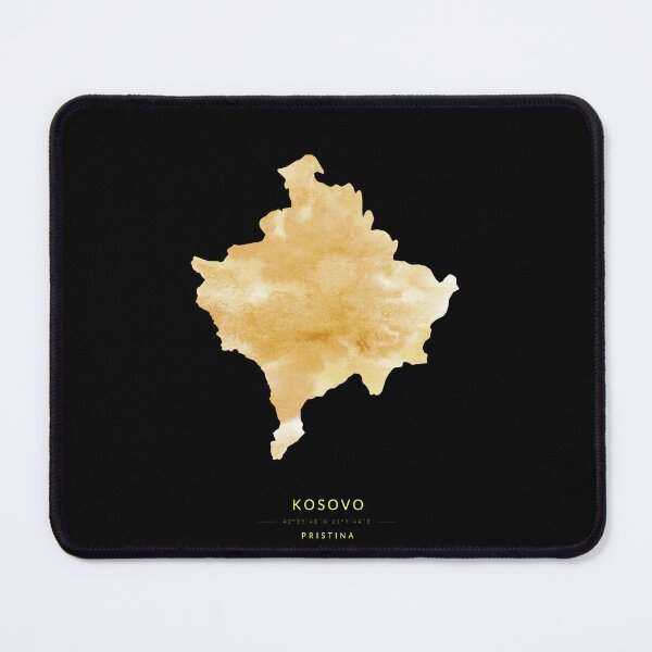 Item preview, Kosovo map in gold color designed and sold by Jerhus.