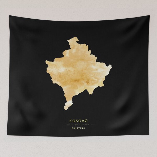 Item preview, Kosovo map in gold color designed and sold by Jerhus.