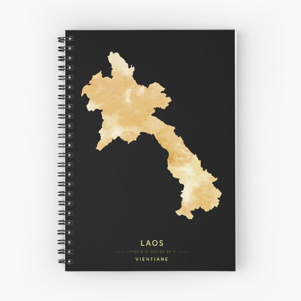 Item preview, Laos map in gold color designed and sold by Jerhus.