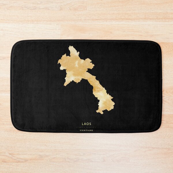 Item preview, Laos map in gold color designed and sold by Jerhus.