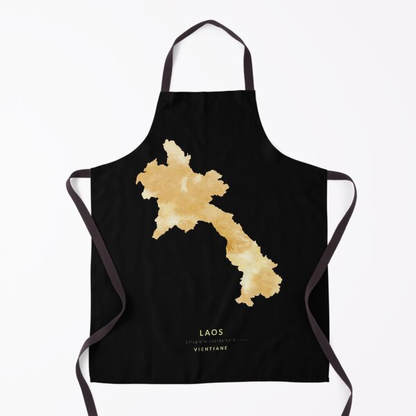 Item preview, Laos map in gold color designed and sold by Jerhus.
