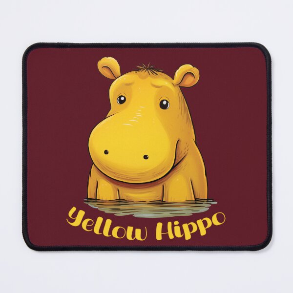 Item preview, Young yellow hippo designed and sold by AlchemyColor.
