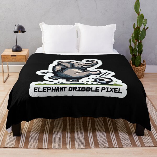 Item preview, Elephant Playing Soccer Pixel designed and sold by Master-Print.