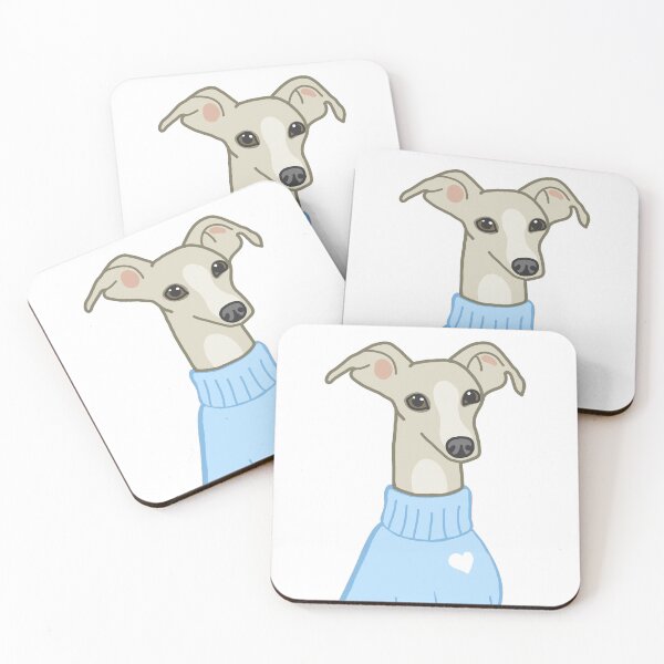 Item preview, Cute beige italian greyhound whippet designed and sold by Cinnamonbon.