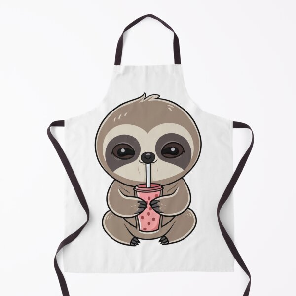 Item preview, sloth drinking boba milk designed and sold by bukajart.