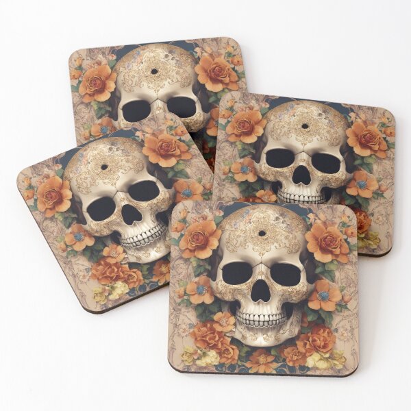 Item preview, flower skull designed and sold by Philfive.