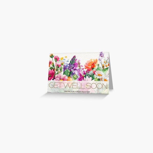 Item preview, Get Well Soon - Watercolour Wildflower Whimsy designed and sold by Simply Celebrated Milestones.