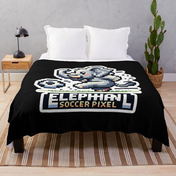 Item preview, Elephant Playing Soccer Pixel designed and sold by Master-Print.