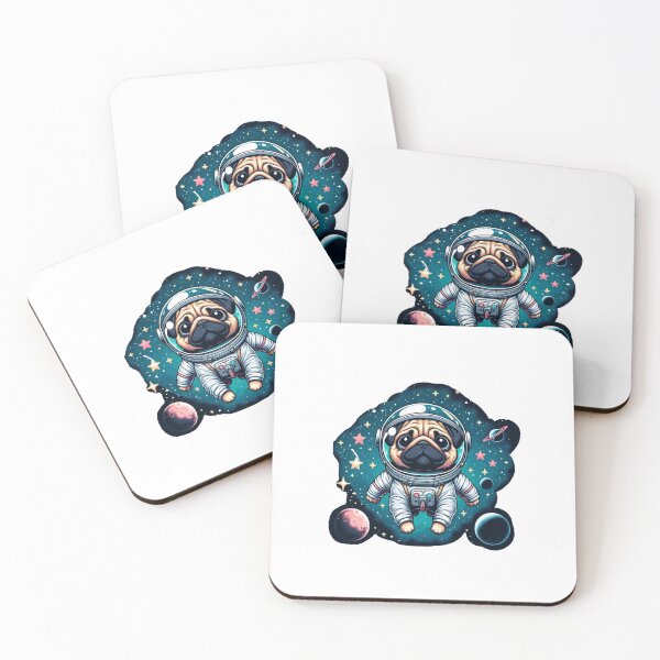 Item preview, Astronaut Pug - Adventurous Space Pug designed and sold by creativechaster.