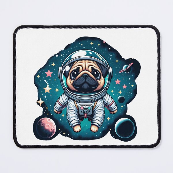 Item preview, Astronaut Pug - Adventurous Space Pug designed and sold by creativechaster.