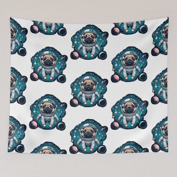 Item preview, Astronaut Pug - Adventurous Space Pug designed and sold by creativechaster.