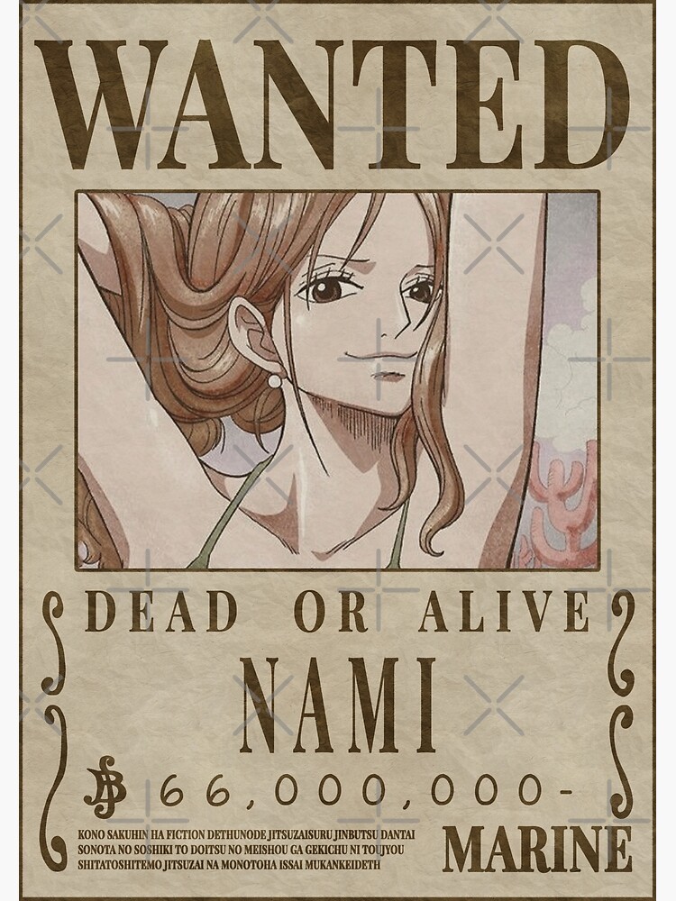 One Piece Wanted Poster Nami Wanted Nami Embroidery Design, One Piece